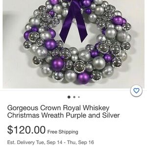 Collectors item- Crown Royal wreath